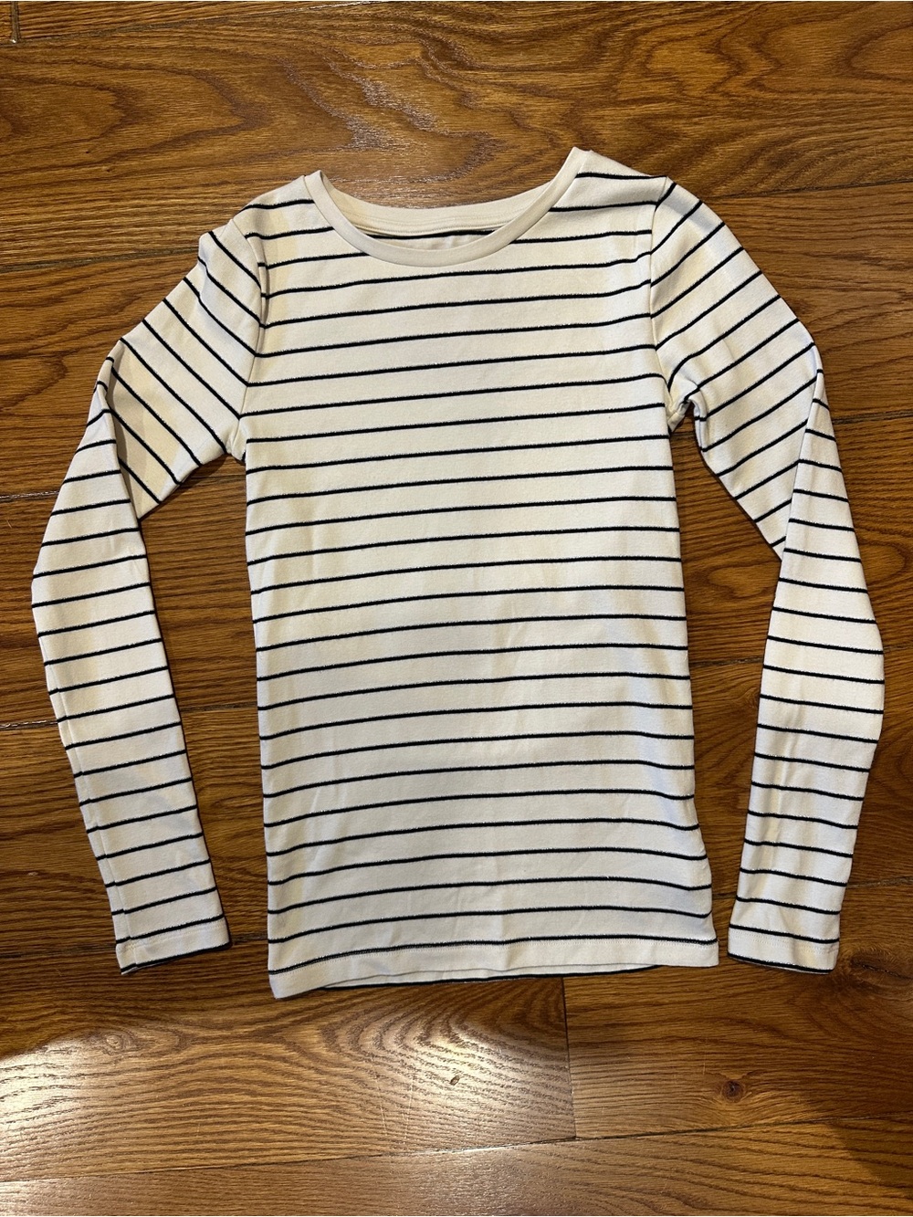 GAP modern tee Cream, Black, sparkling silver Striped Long Sleeve Tee